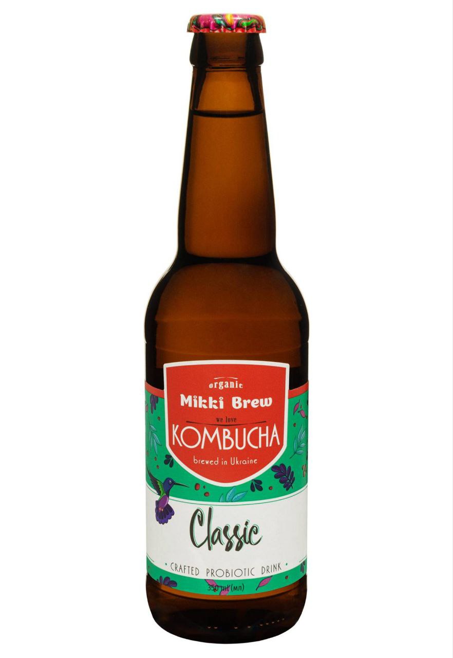 Напій б/а с/газ.Mikki Brew Kombucha Classic 0.35л скло